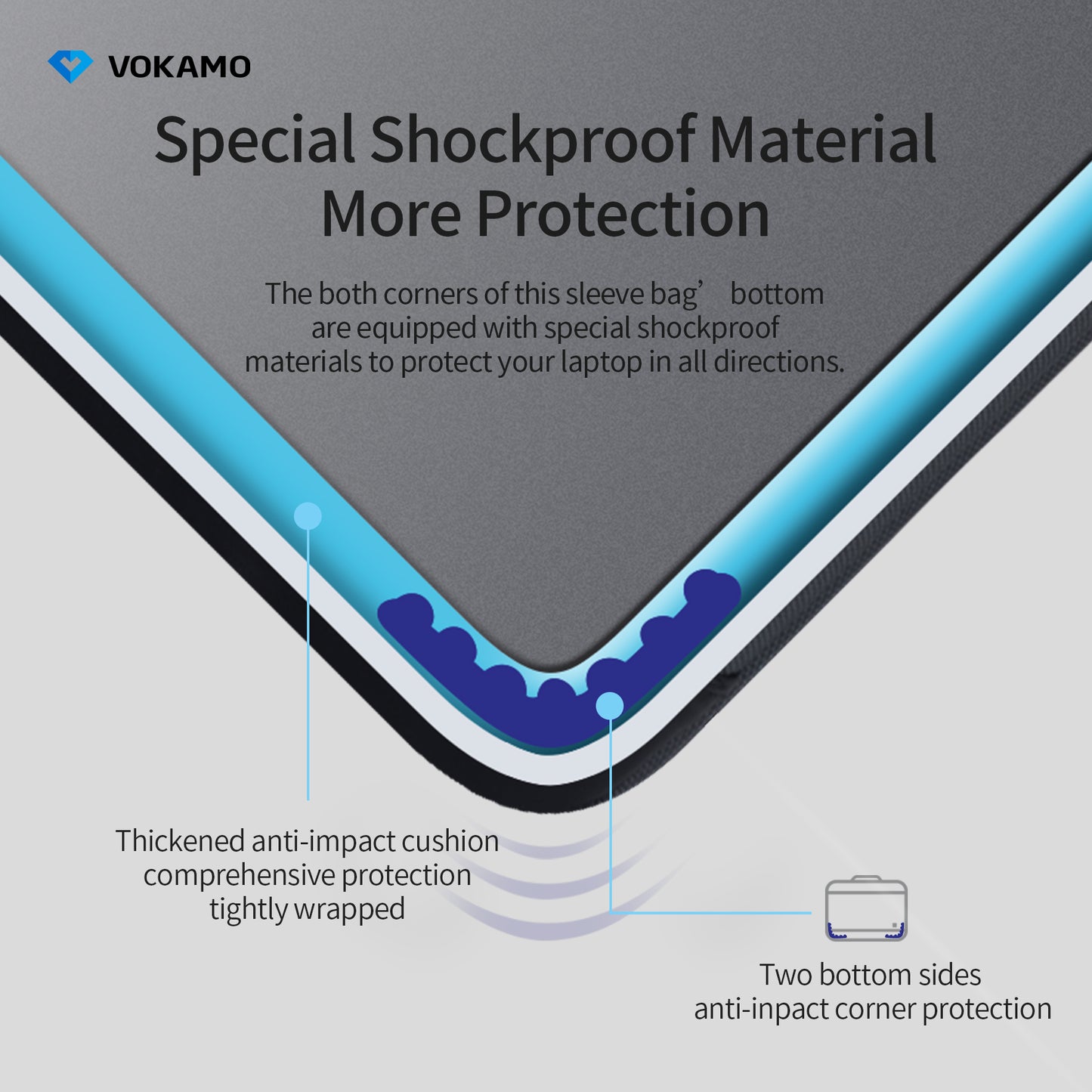 VOKAMO Laptop Sleeve Bag 13-16 inches