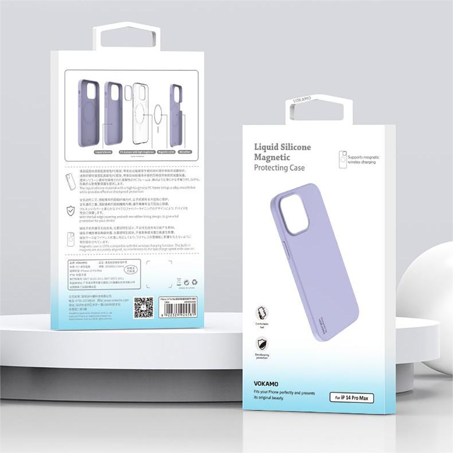 VOKAMO Silicone Case with MagSafe for iPhone 14 Pro Max/14/14 Pro/14 Plus