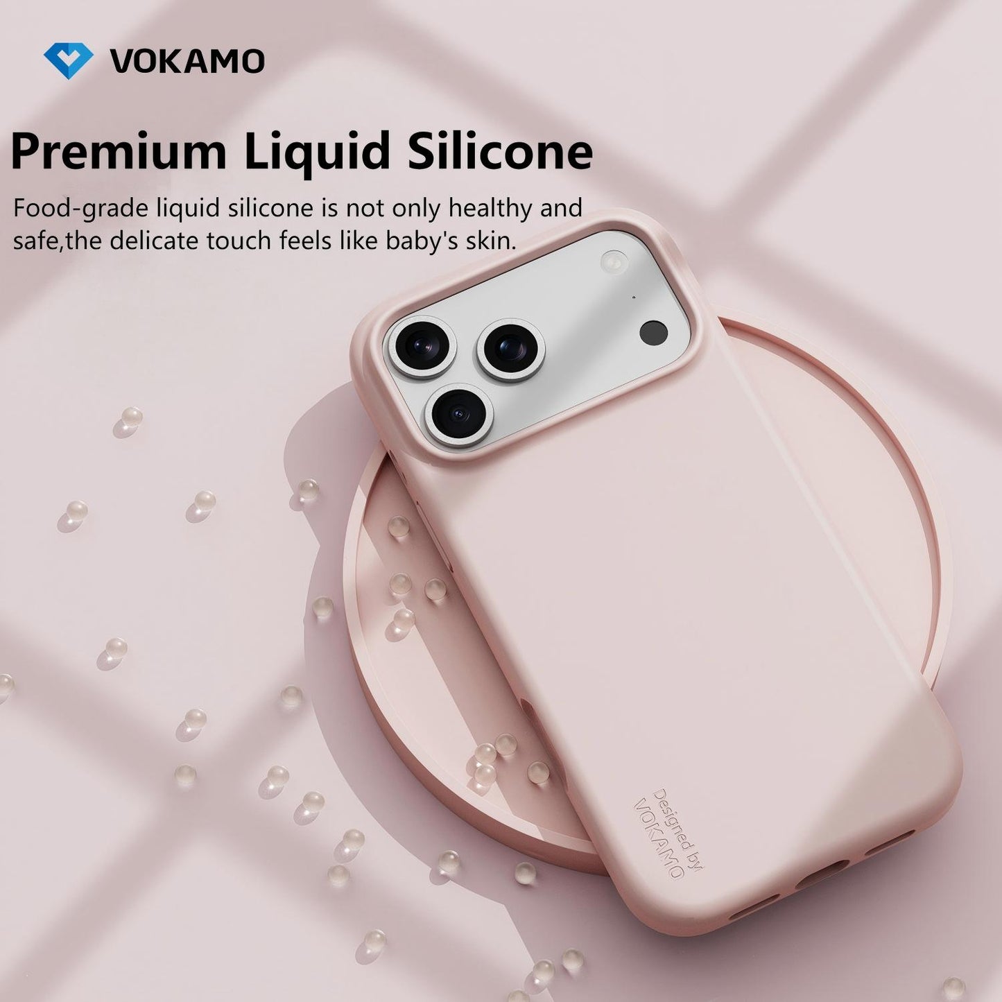 For iPhone 17 Pro Liquid Silicone MagSafe Magnetic Phone Case for iPhone 17 Pro Max - VOKAMO