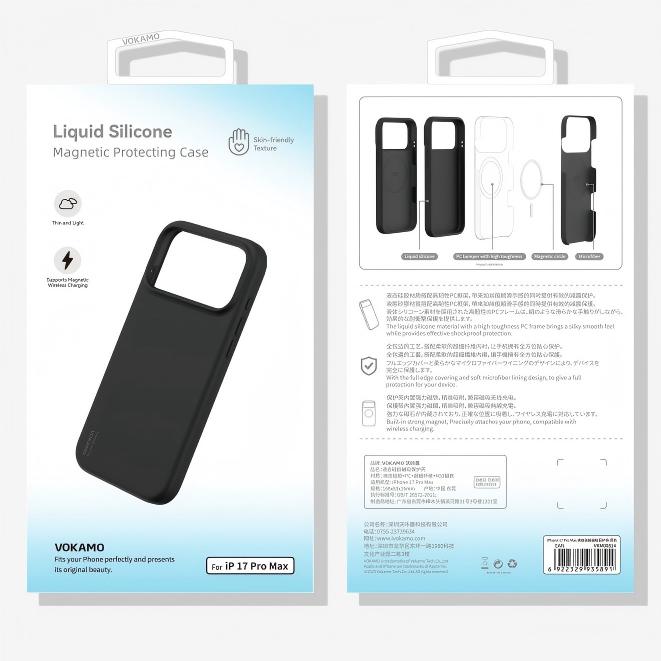 For iPhone 17 Pro Liquid Silicone MagSafe Magnetic Phone Case for iPhone 17 Pro Max - VOKAMO