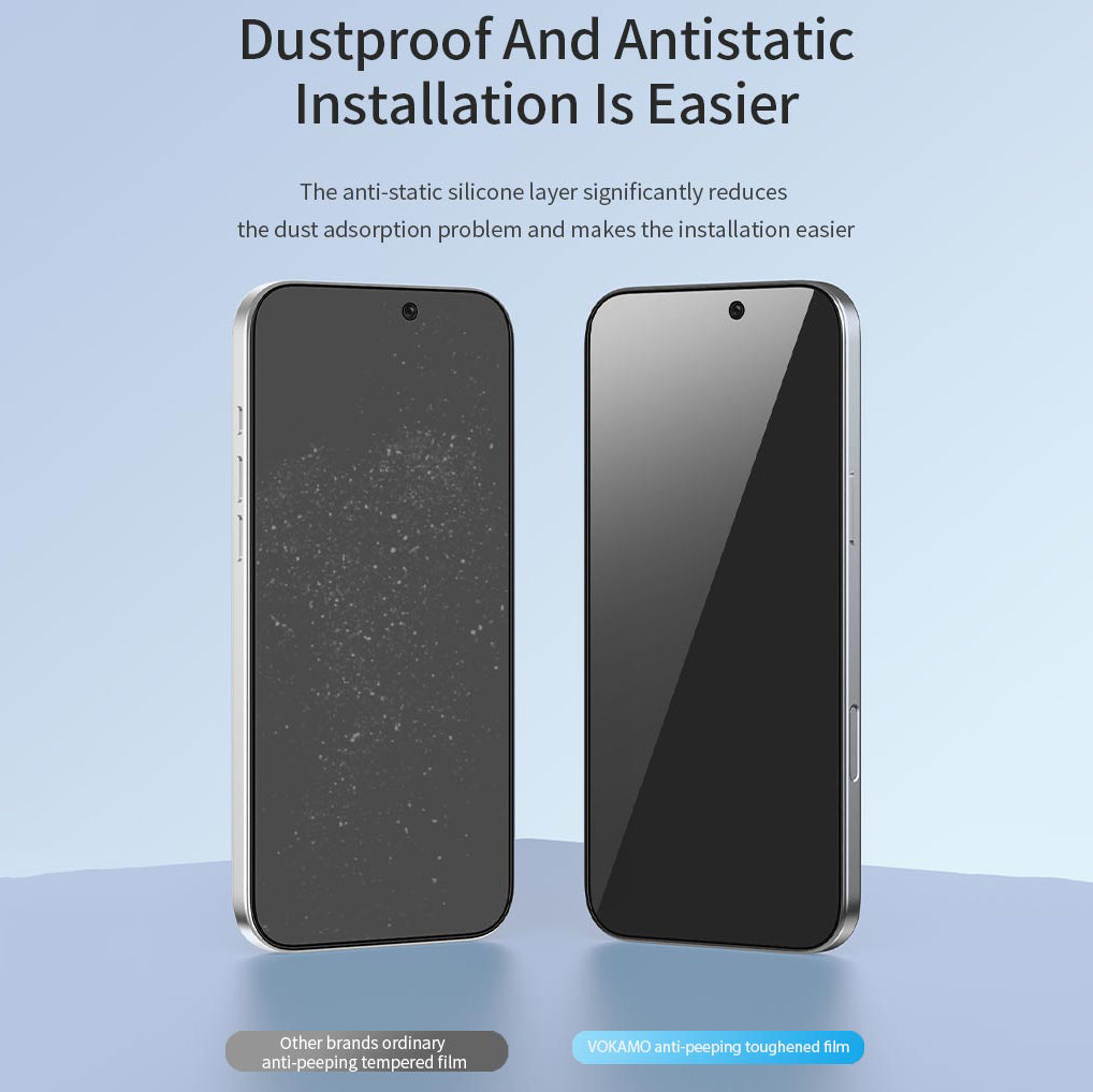 VOKAMO Privacy Screen Protector for iPhone 16 Anti Spy Tempered Glass for Apple iPhone 16 Pro Max