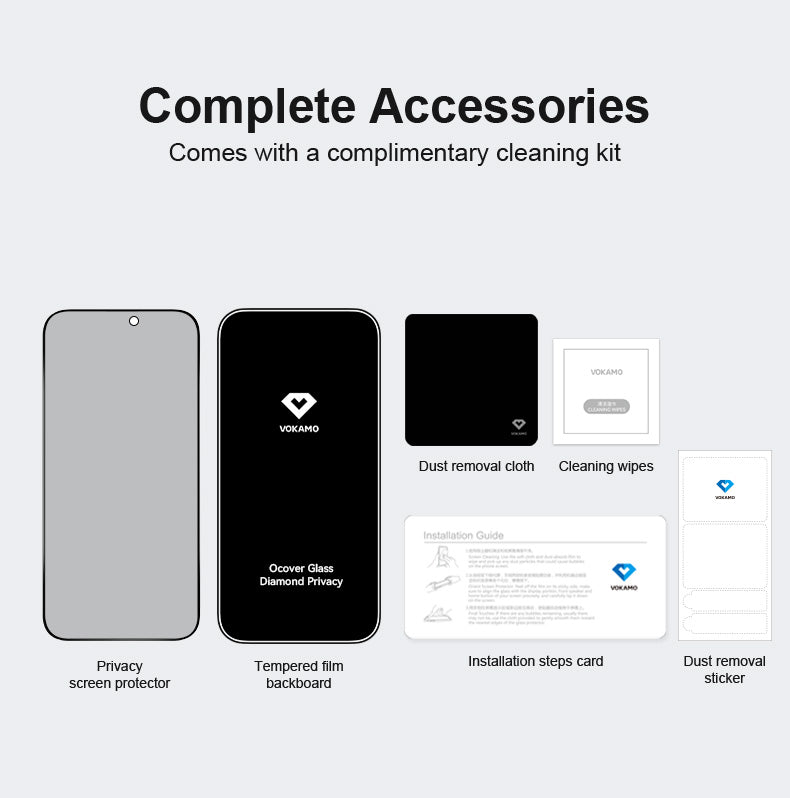Privacy Screen Protector Tempered Glass for iPhone 17 Private Film Accessories, 28° Anti Spy,Case Friendly, Bubble Free-VOKAMO