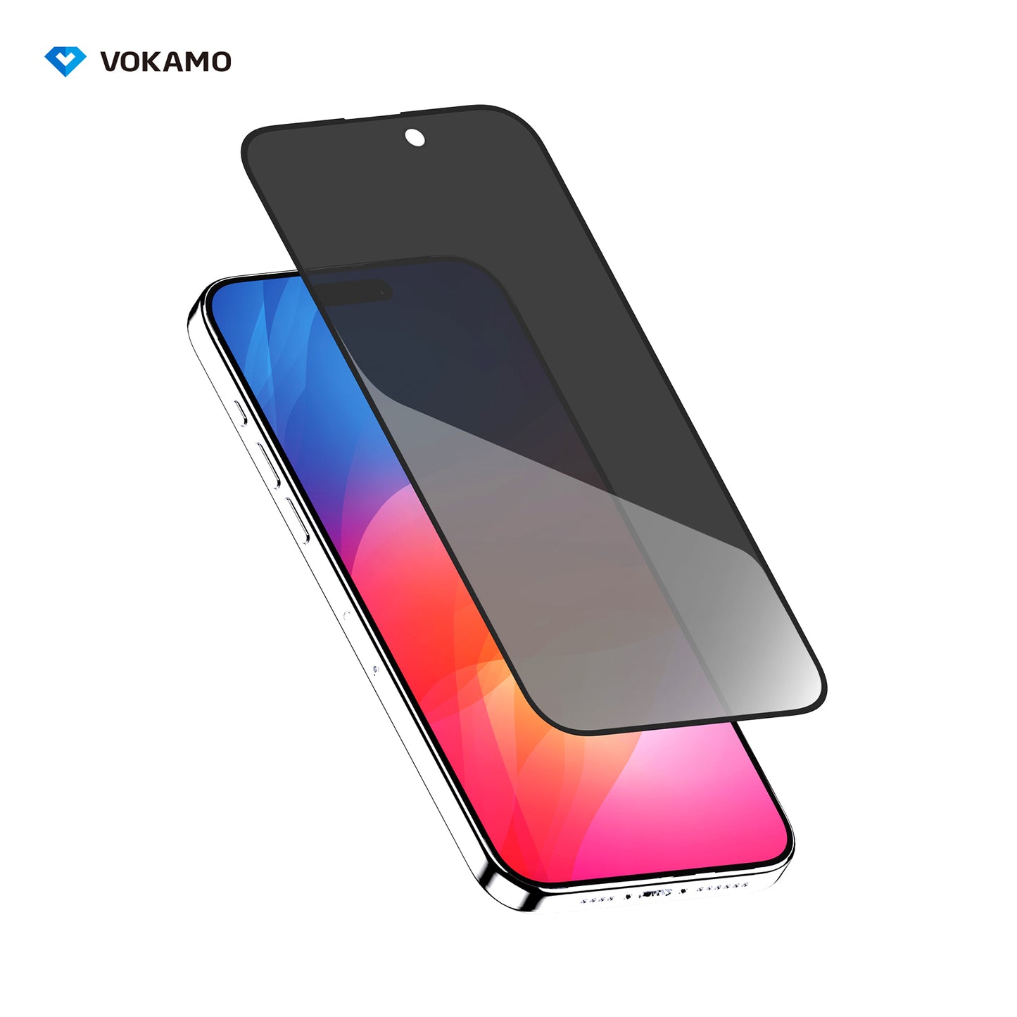 VOKAMO iPhone 15 Privacy Screen Protector for iPhone 15 Pro Max 15 Pro 15 Plus Tempered Glass