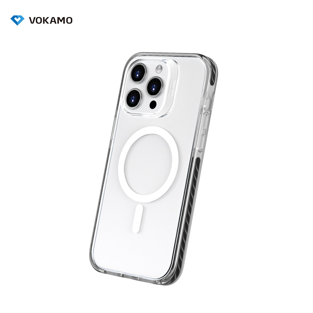 VOKAMO Shockproof iPhone 15 Case Magnetic Clear Case with MagSafe for iPhone 15 Pro Max/15 Plus/15/15 Pro