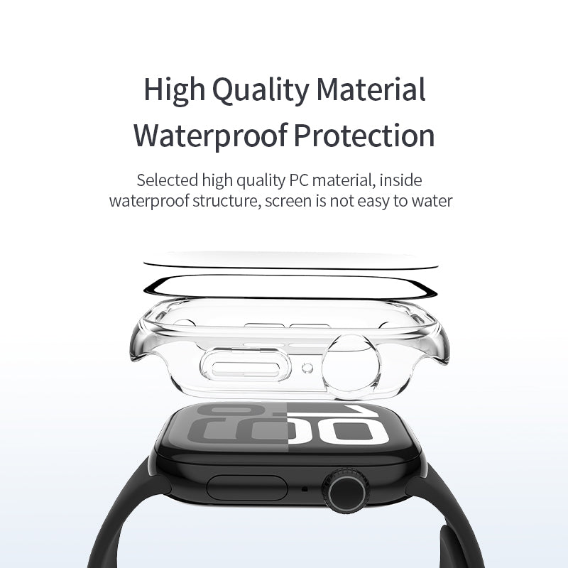 VOKAMO Watch Bumper Case with Tempered Glass Compatible with Apple Watch 42mm 46mm