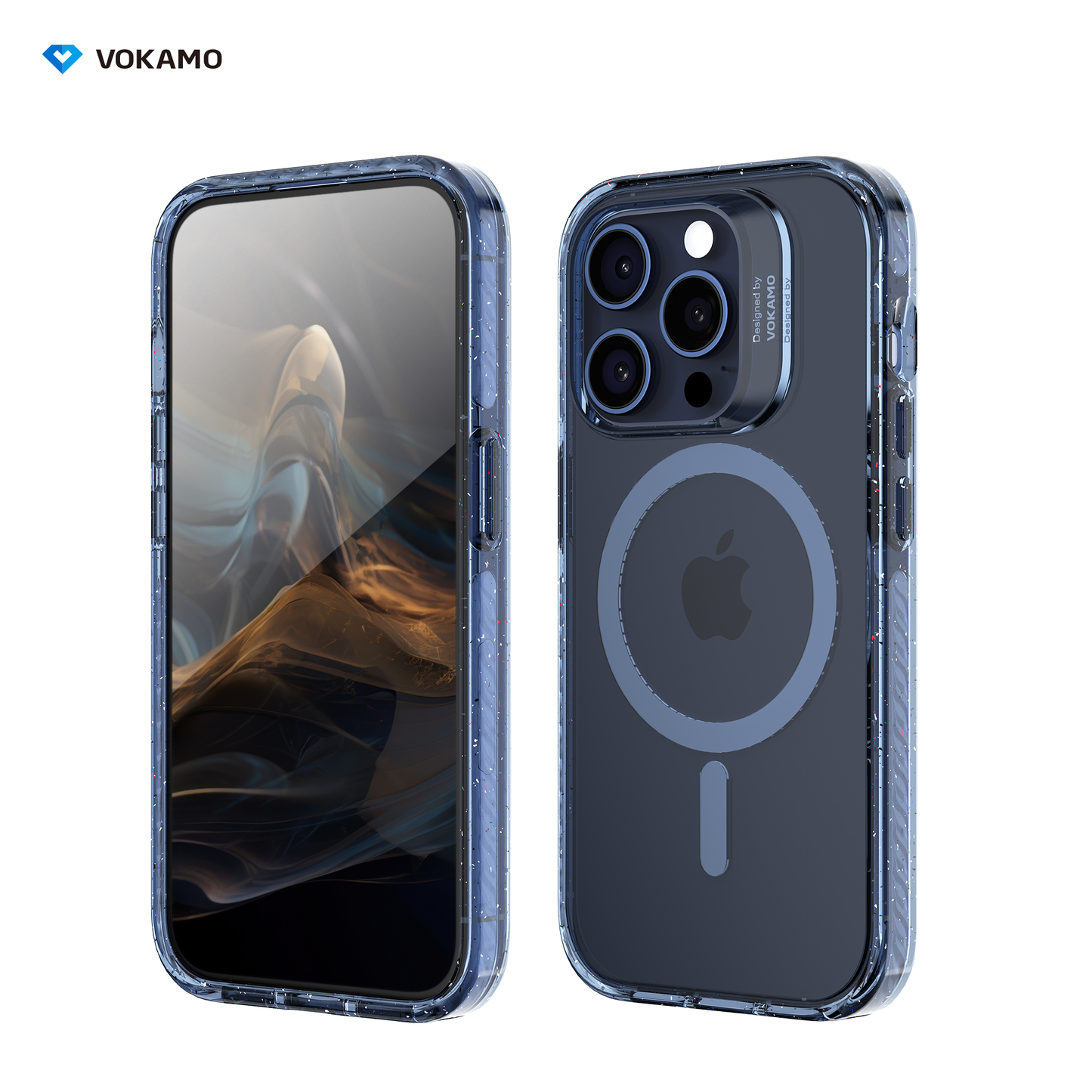 VOKAMO Shockproof iPhone 15 Case Magnetic Clear Case with MagSafe for iPhone 15 Pro Max/15 Plus/15/15 Pro
