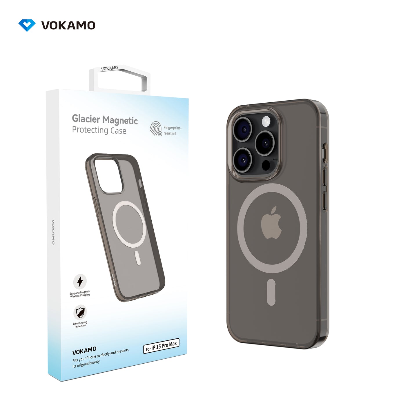 VOKAMO Matte Magnetic Case With MagSafe For iPhone 15 Pro Max 15 iPhone 15 Pro 15 Plus