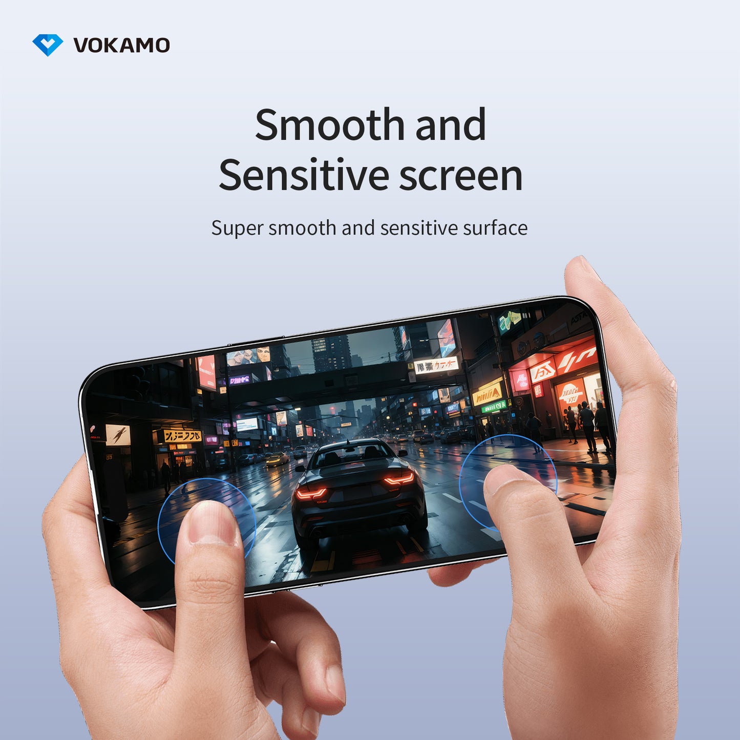 VOKAMO iPhone 15 Tempered Glass 3D Screen Protector For iPhone 15 Pro Max/15/15 Plus/15 Pro