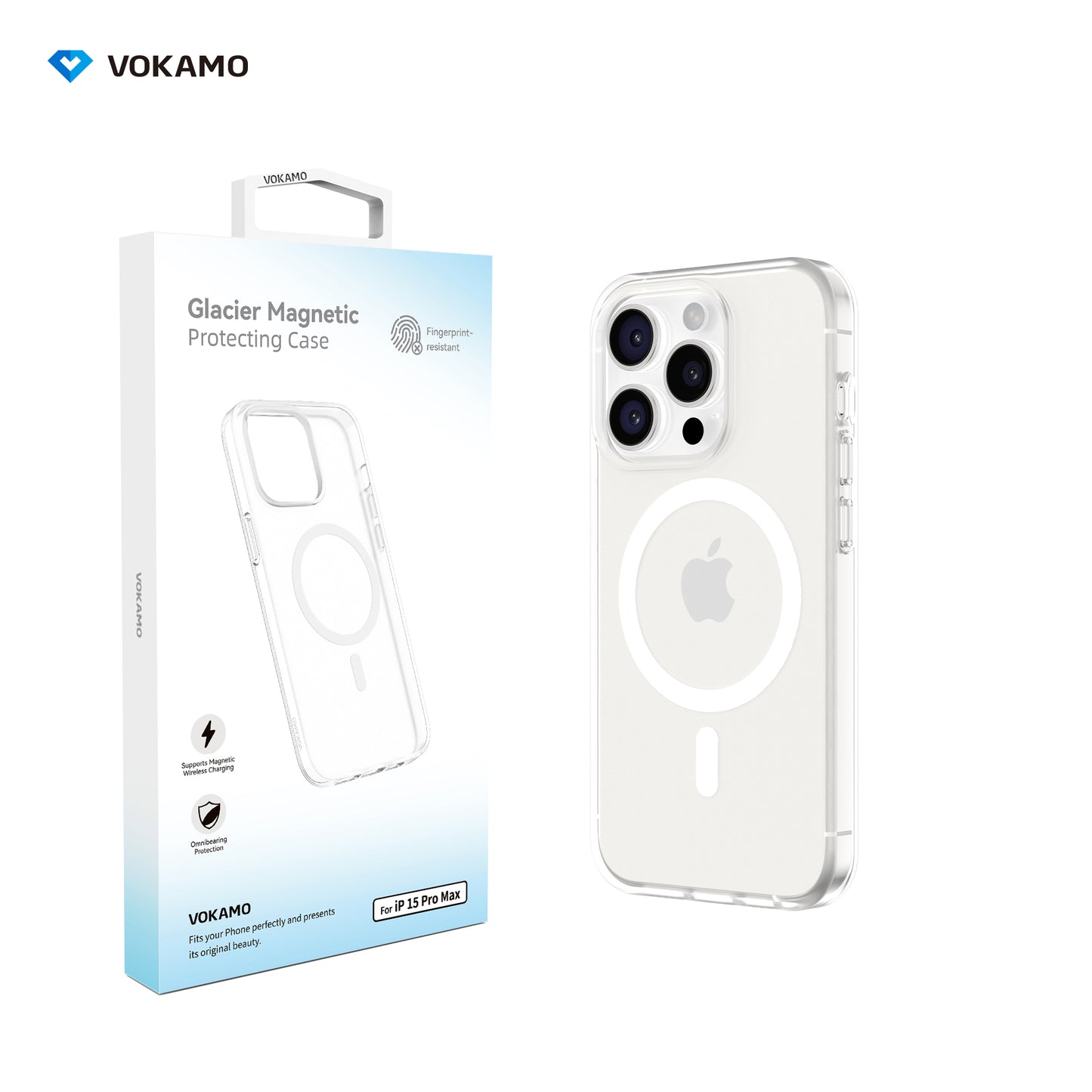 VOKAMO Matte Magnetic Case With MagSafe For iPhone 15 Pro Max 15 iPhone 15 Pro 15 Plus