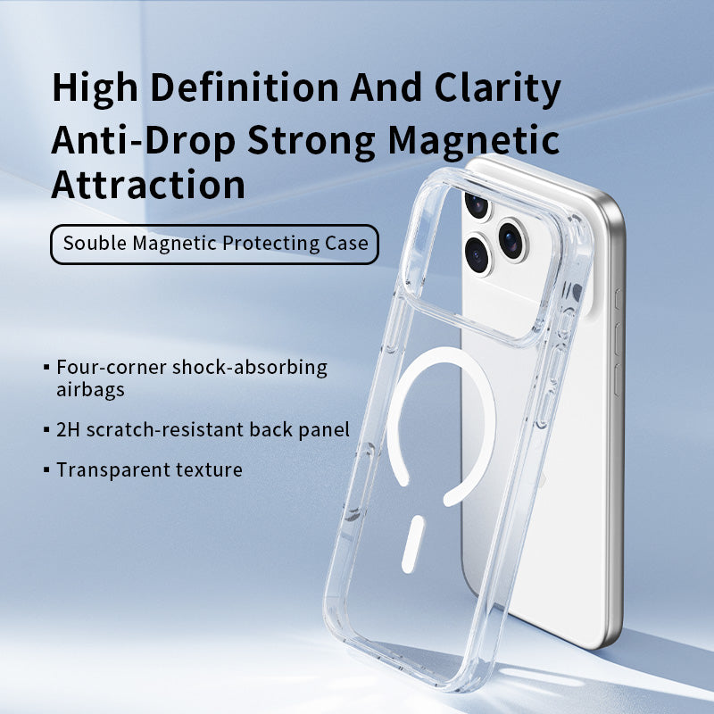 Clear iPhone 17 Phone Case MagSafe Compatible Anti-Yellowing Transparent Protective Case- VOKAMO