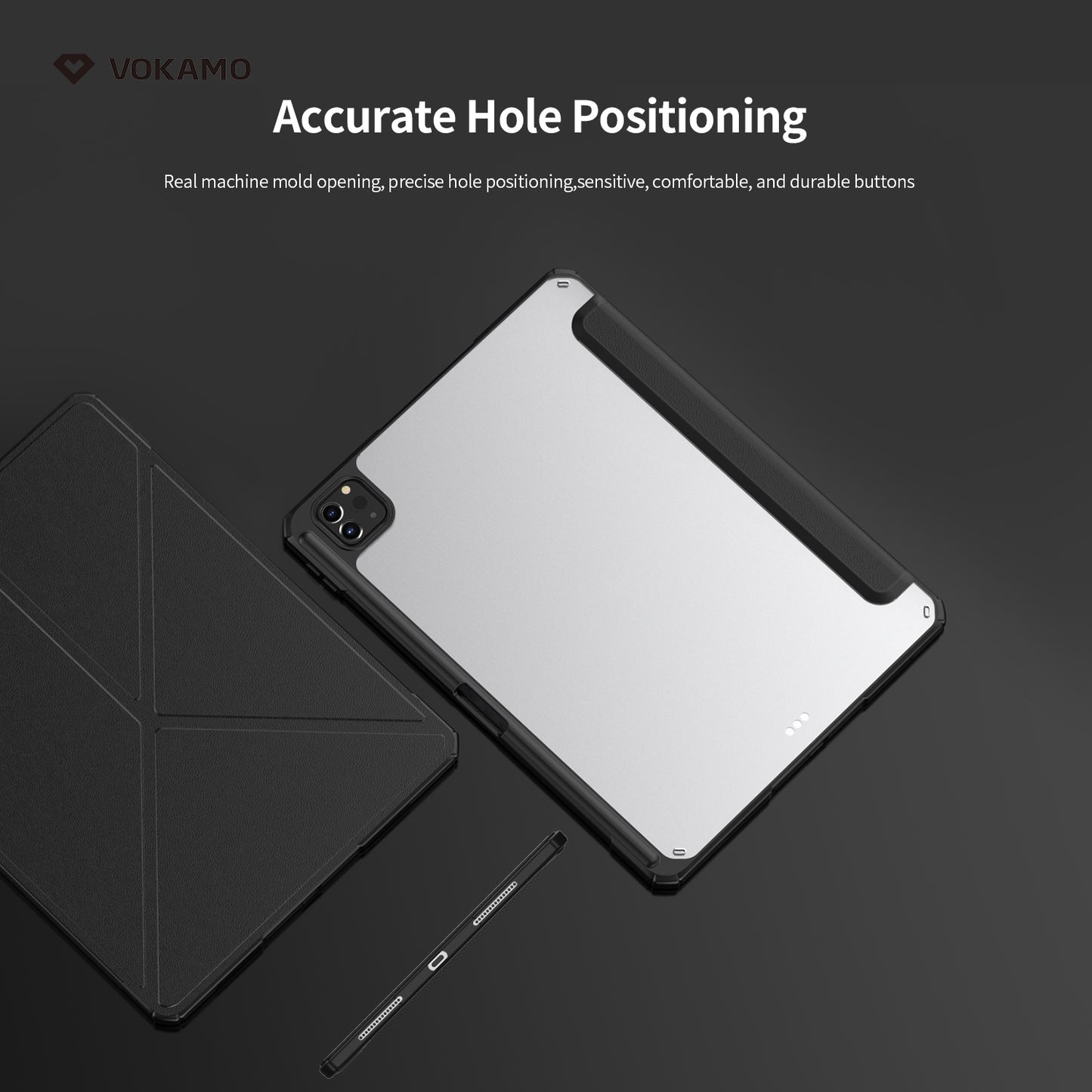 VOKAMO iPad Stand Case for iPad Pro 12.9" (2021/2022),iPad Pro 11''(2021/2020) Protective Case Cover