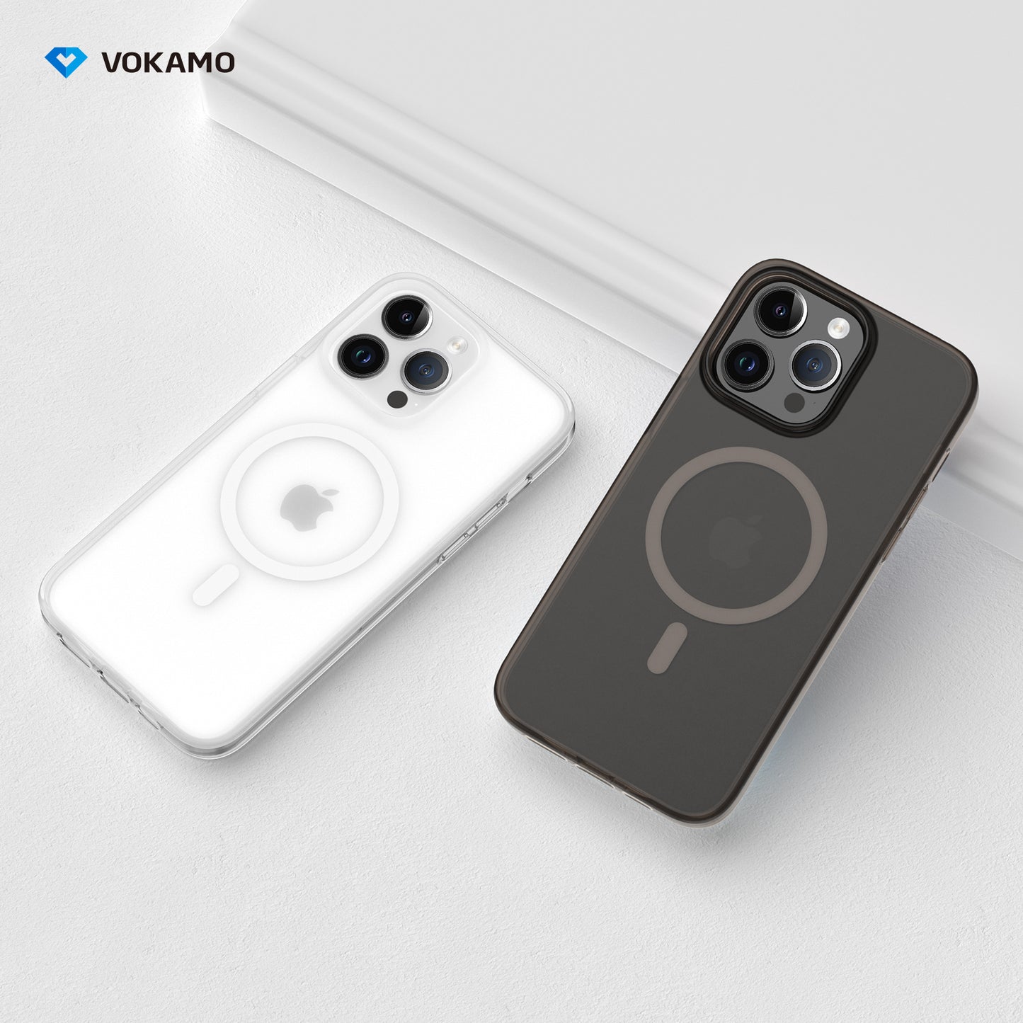 VOKAMO Matte Magnetic Case With MagSafe For iPhone 15 Pro Max 15 iPhone 15 Pro 15 Plus