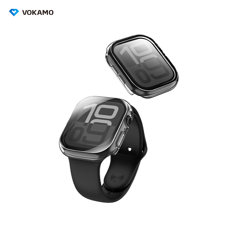 VOKAMO Watch Bumper Case with Tempered Glass Compatible with Apple Watch 42mm 46mm
