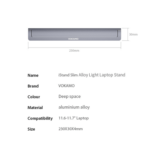 Invisible Ulta - Thin Laptop Stand Adhesive Portable - VOKAMO