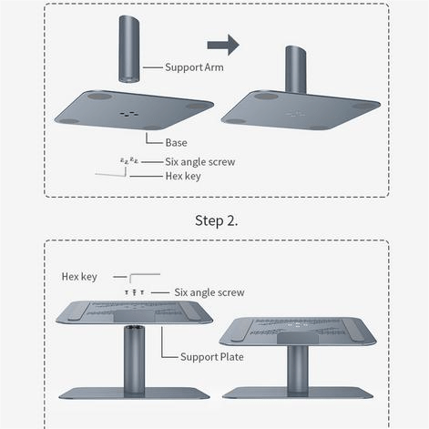 Laptop Stand 360° Rotating Laptop Riser - VOKAMO