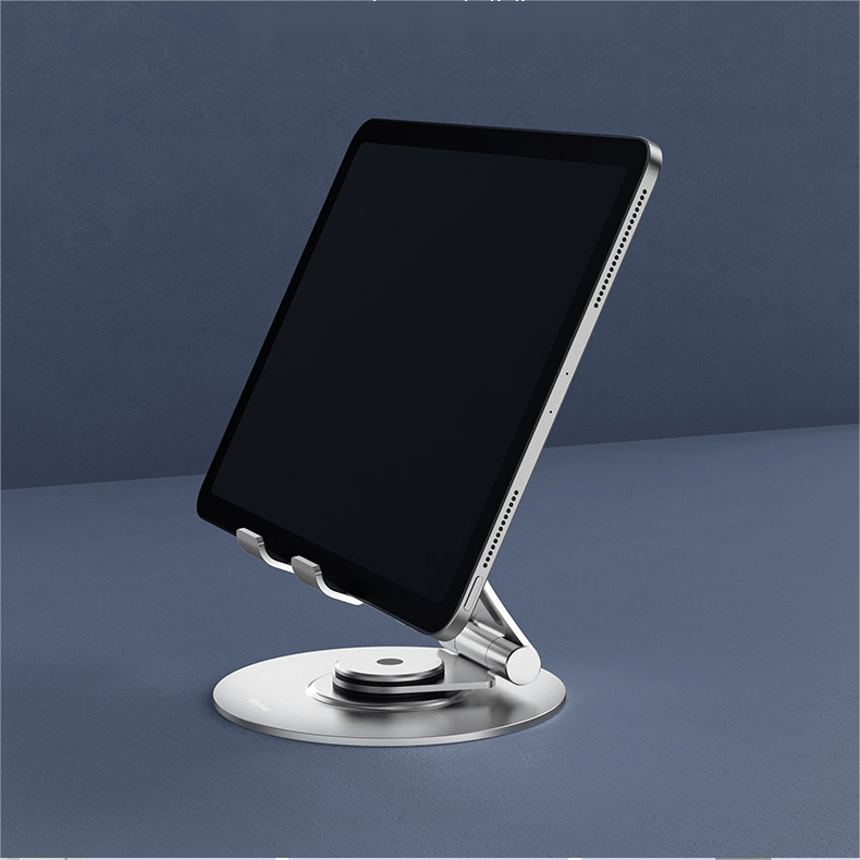 Tablet Stand Holder for iPad,Foldable,Aluminum,360° Rotating,Adjustable - VOKAMO