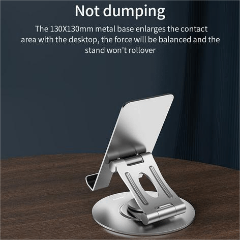 Tablet Stand Holder for iPad,Foldable,Aluminum,360° Rotating,Adjustable - VOKAMO