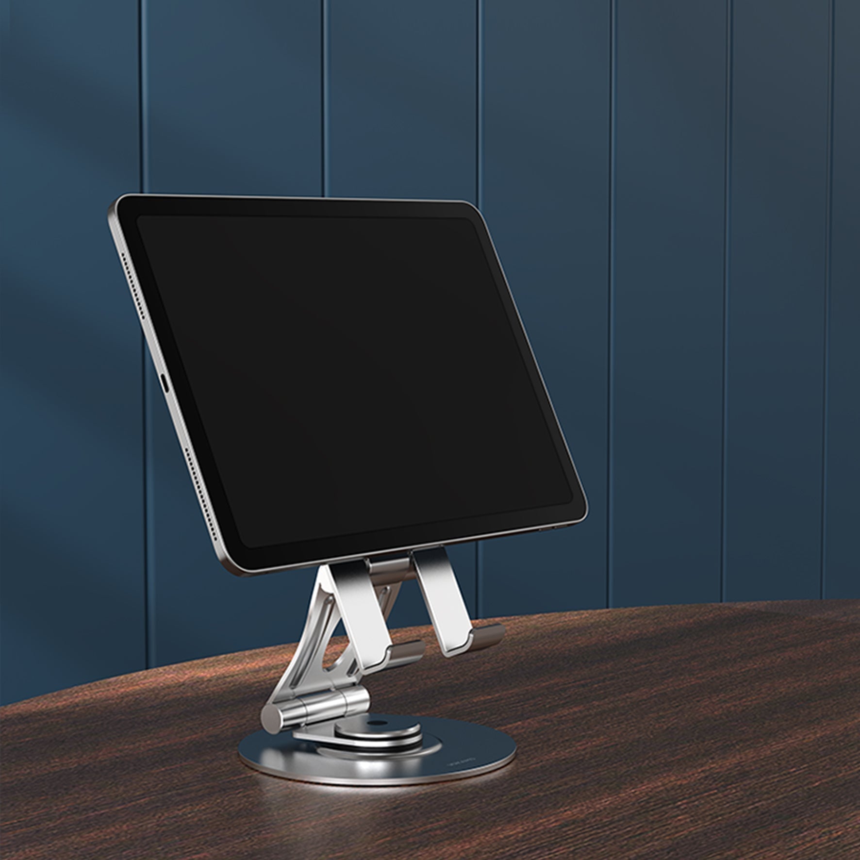 Tablet Stand Holder for iPad,Foldable,Aluminum,360° Rotating,Adjustable - VOKAMO
