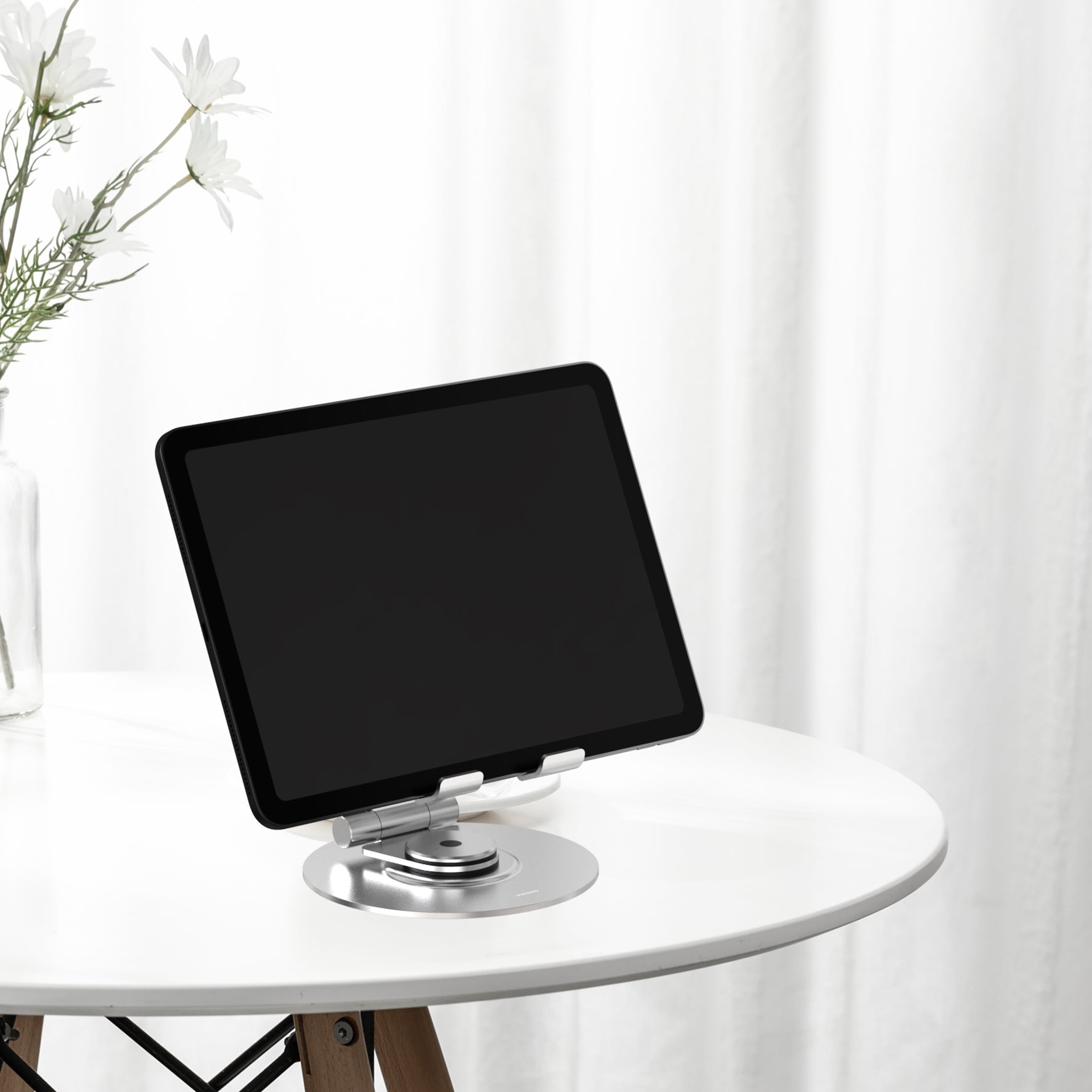 Tablet Stand Holder for iPad,Foldable,Aluminum,360° Rotating,Adjustable - VOKAMO