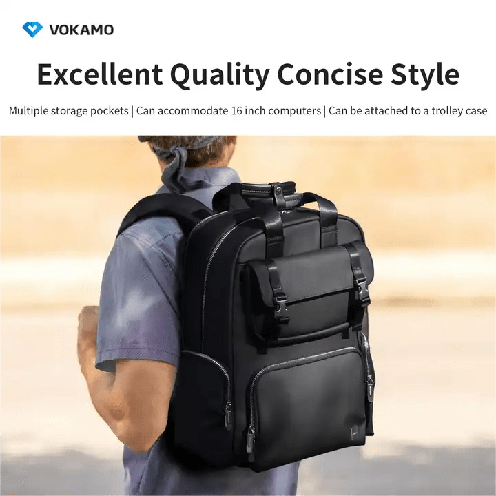 VOKAMO 16 Inches Backpack Bags For Men,Business Travel Bag with Large Capacity - VOKAMO