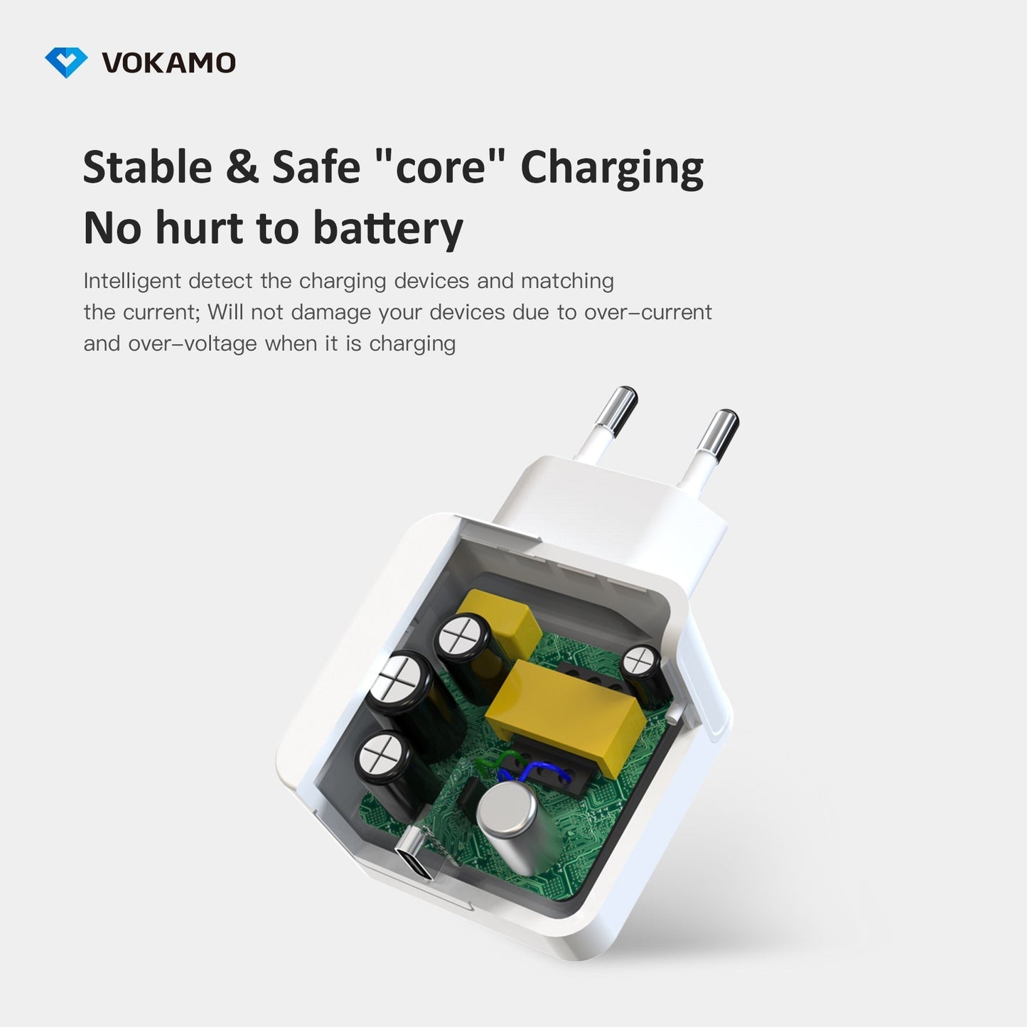 VOKAMO 18W USB - C PD Wall Charger,Type - C Fast Charging Adapter - VOKAMO