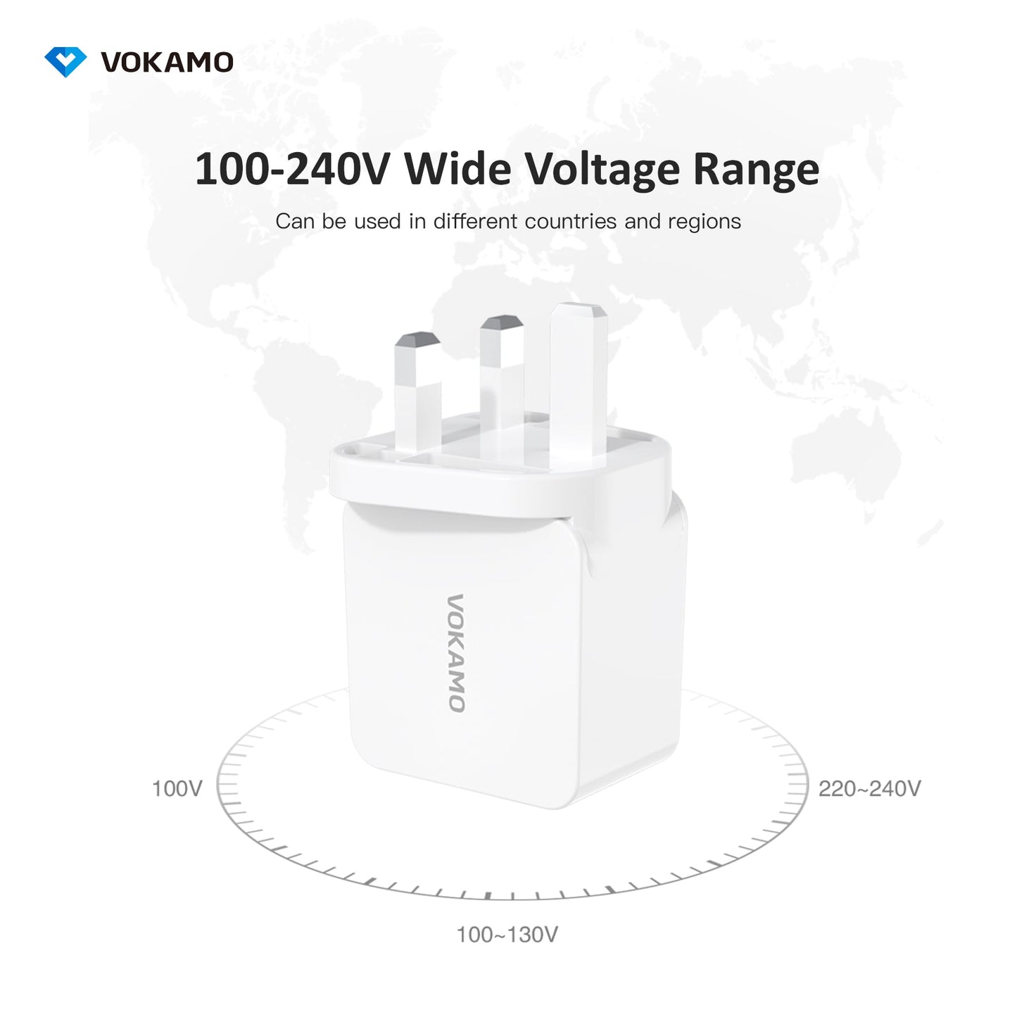 VOKAMO 18W USB - C PD Wall Charger,Type - C Fast Charging Adapter - VOKAMO