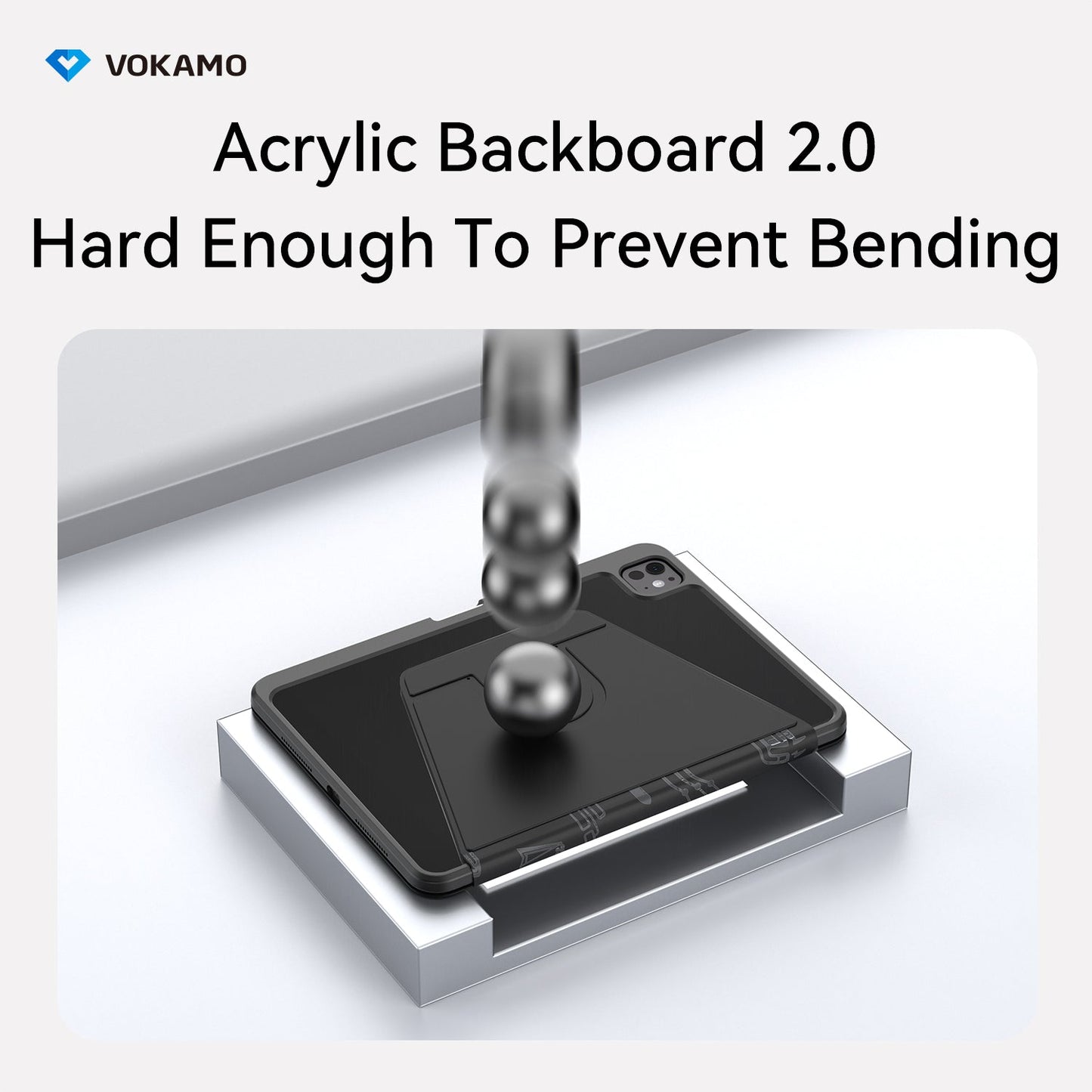 VOKAMO 360 Rotation Rotating Case for iPad Pro/Air 11 - Inch M4 (2024) with Pencil Holder, 360 Degree Rotation Protective Stand Cover Clear Back - VOKAMO