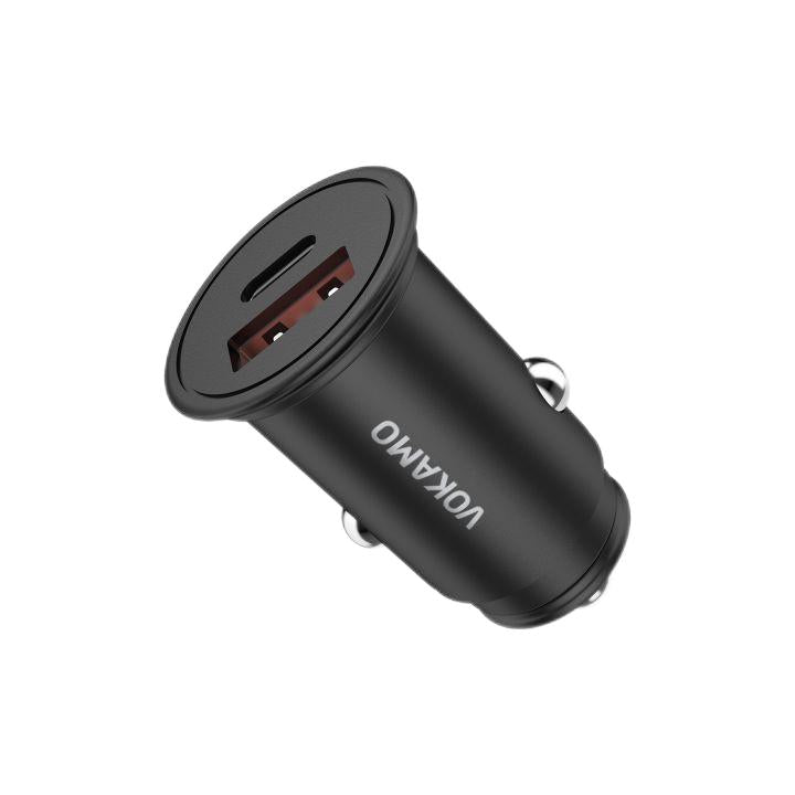 VOKAMO 38W Car Charger PD & QC Fast Car Charge Mini Car Adapter(USB - C+USB - A) - VOKAMO