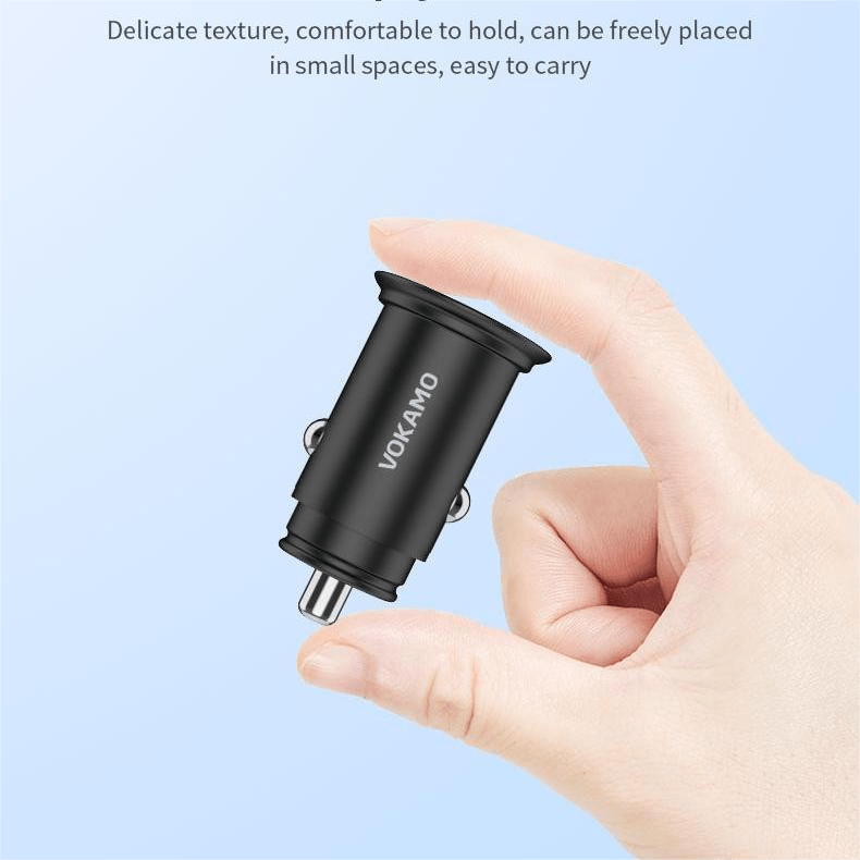 VOKAMO 38W Car Charger PD & QC Fast Car Charge Mini Car Adapter(USB - C+USB - A) - VOKAMO