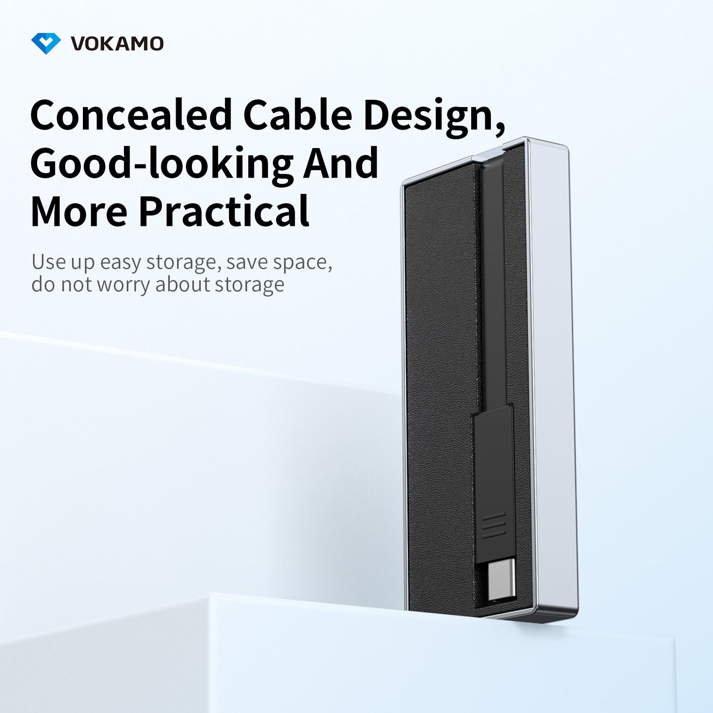 VOKAMO 4 in 1 USB C Hub High Speed 4 Port Type C Multiport Adapter USB 3.0 Expansion - VOKAMO