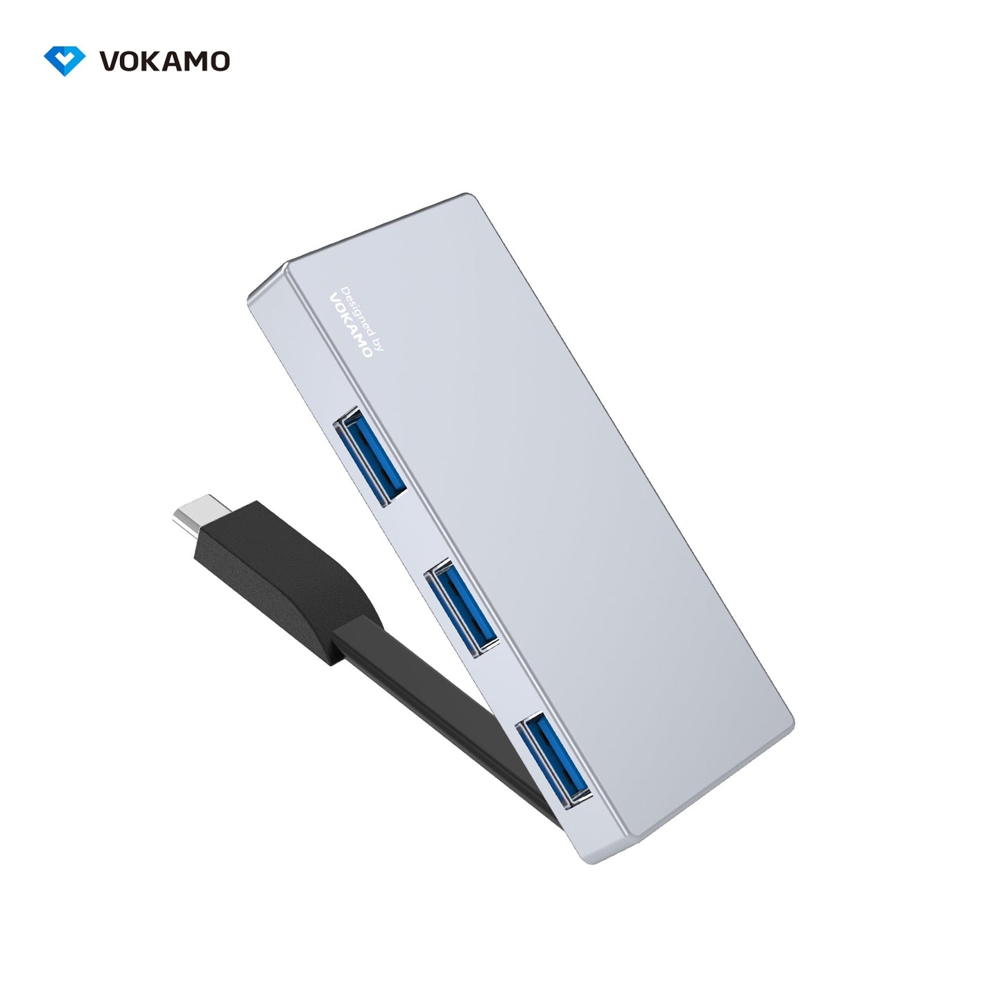 VOKAMO 4 in 1 USB C Hub High Speed 4 Port Type C Multiport Adapter USB 3.0 Expansion - VOKAMO