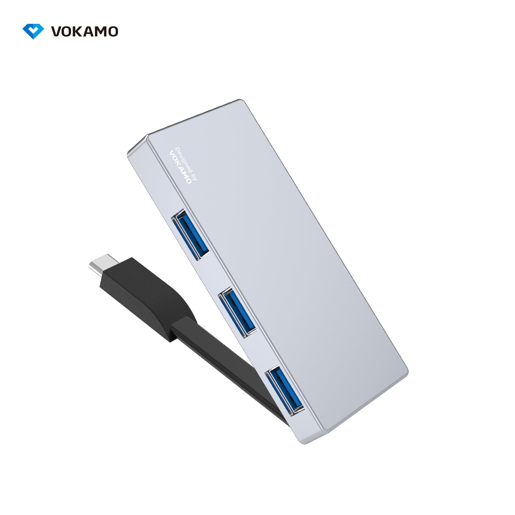 VOKAMO 4 in 1 USB C Hub High Speed 4 Port Type C Multiport Adapter USB 3.0 Expansion - VOKAMO