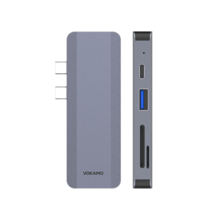 VOKAMO 5 In 1 USB C Hub Adapter for MacBook Pro Adapter Designed For MacBook Air 13 MacBook Pro 13 16 - VOKAMO