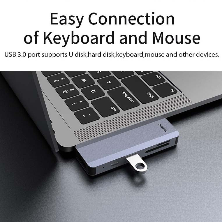 VOKAMO 5 In 1 USB C Hub Adapter for MacBook Pro Adapter Designed For MacBook Air 13 MacBook Pro 13 16 - VOKAMO
