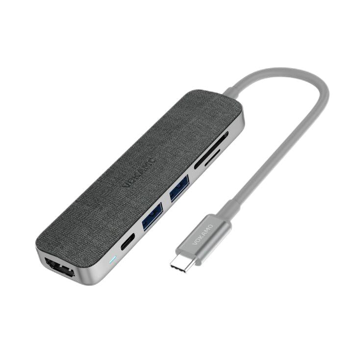 VOKAMO 6 in 1 USB C HUB,Slim 4K HDMI USB - C Hub For MacBook Huawei P30 MateBook etw - VOKAMO