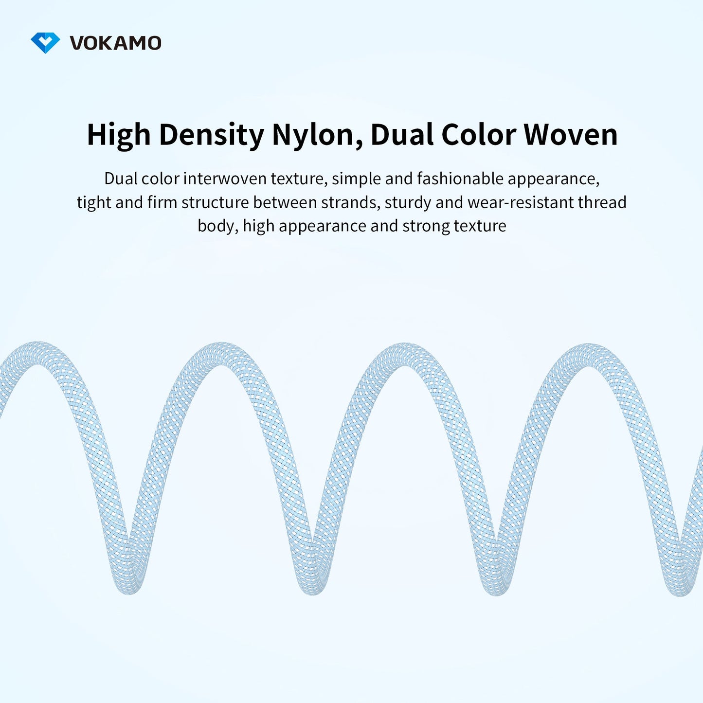 VOKAMO 60W Braided USB - C to USB - C Fast Charging Cable - VOKAMO