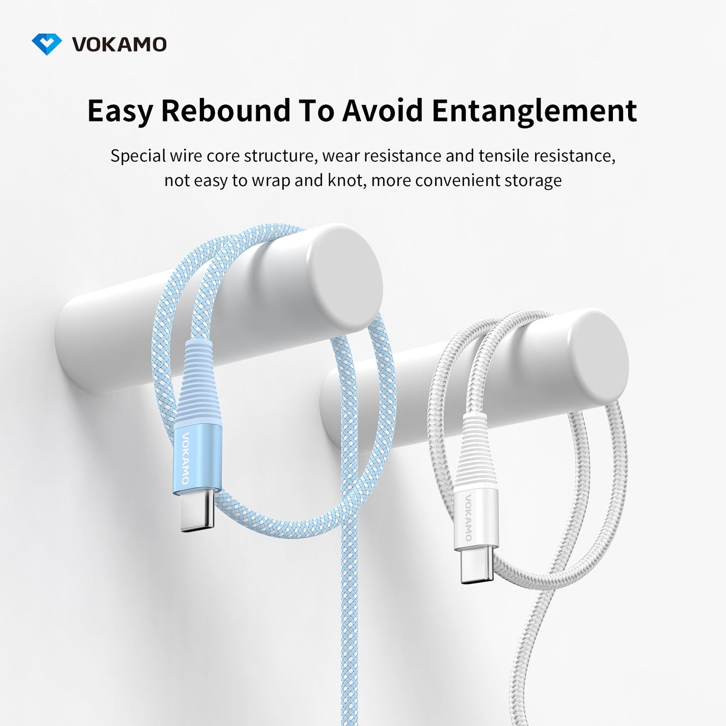 VOKAMO 60W Braided USB - C to USB - C Fast Charging Cable - VOKAMO