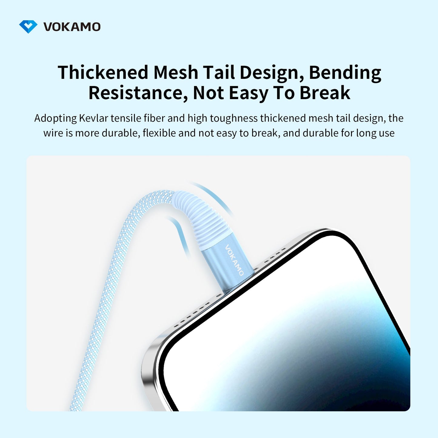 VOKAMO 60W Braided USB - C to USB - C Fast Charging Cable - VOKAMO