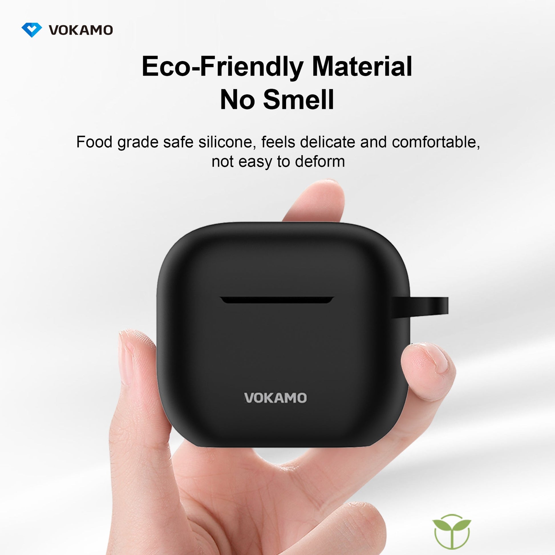 VOKAMO AirPods 3 Case Cover, Silicone AirPods Case with Keychain Compatible with Apple AirPod 3rd Generation 2021 - VOKAMO