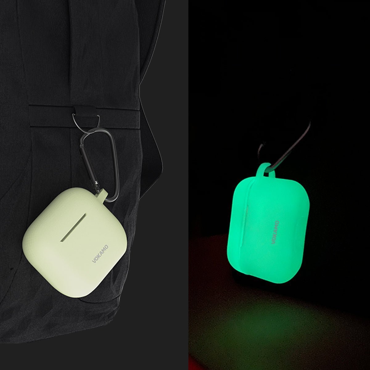 VOKAMO AirPods 3 Case Cover, Silicone AirPods Case with Keychain Compatible with Apple AirPod 3rd Generation 2021 - VOKAMO