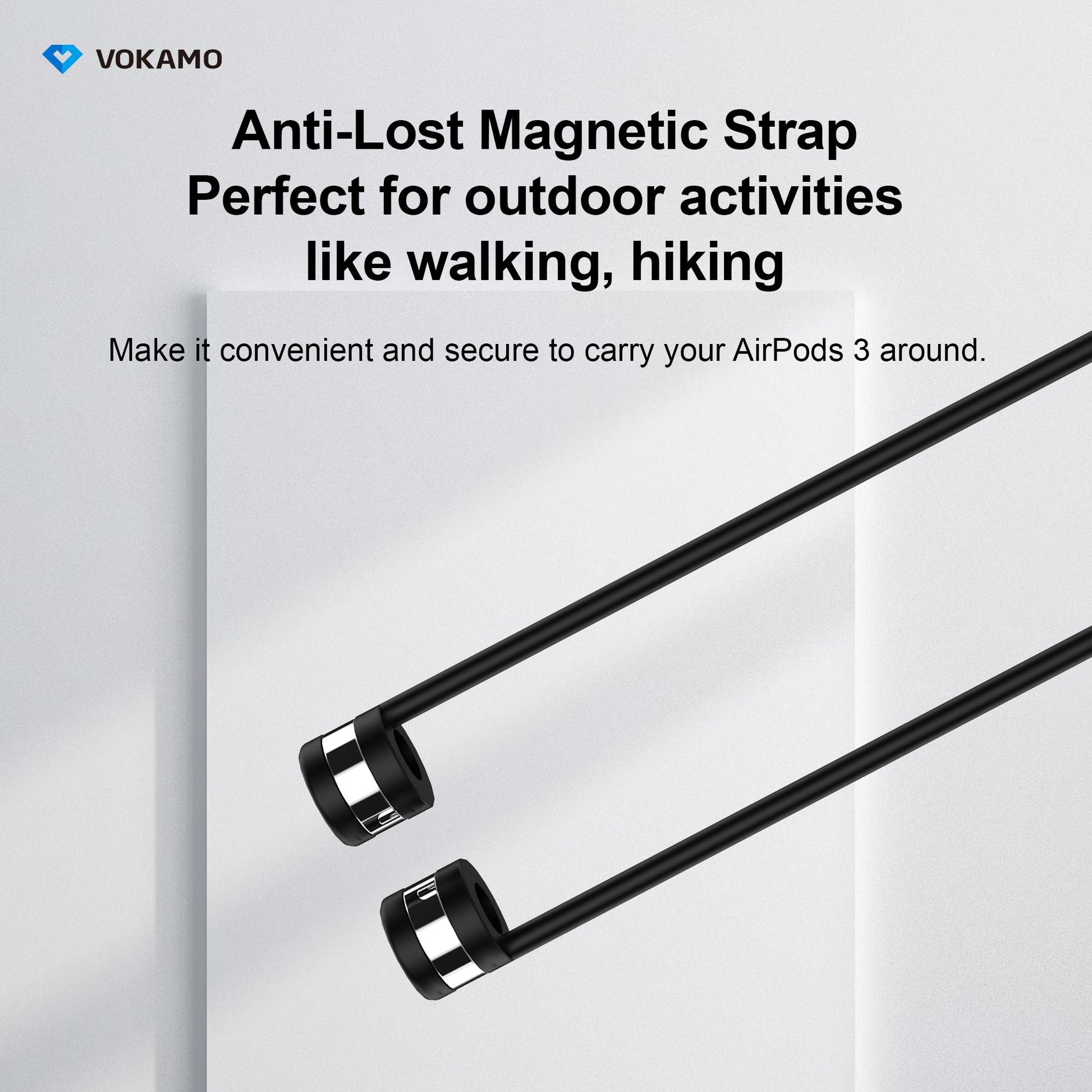 VOKAMO AirPods 3 Case Cover, Silicone AirPods Case with Keychain Compatible with Apple AirPod 3rd Generation 2021 - VOKAMO