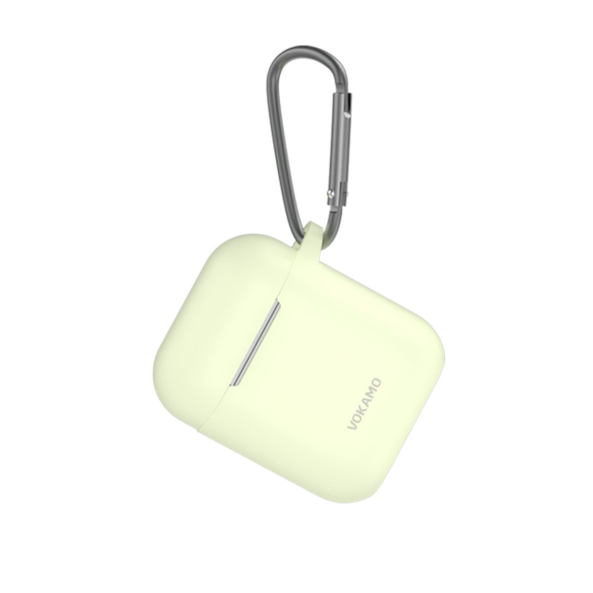 VOKAMO AirPods Case Cover, Soft Silicone Protective Cover with Keychain Compatible with Apple AirPods 2nd 1st Generation Case - VOKAMO