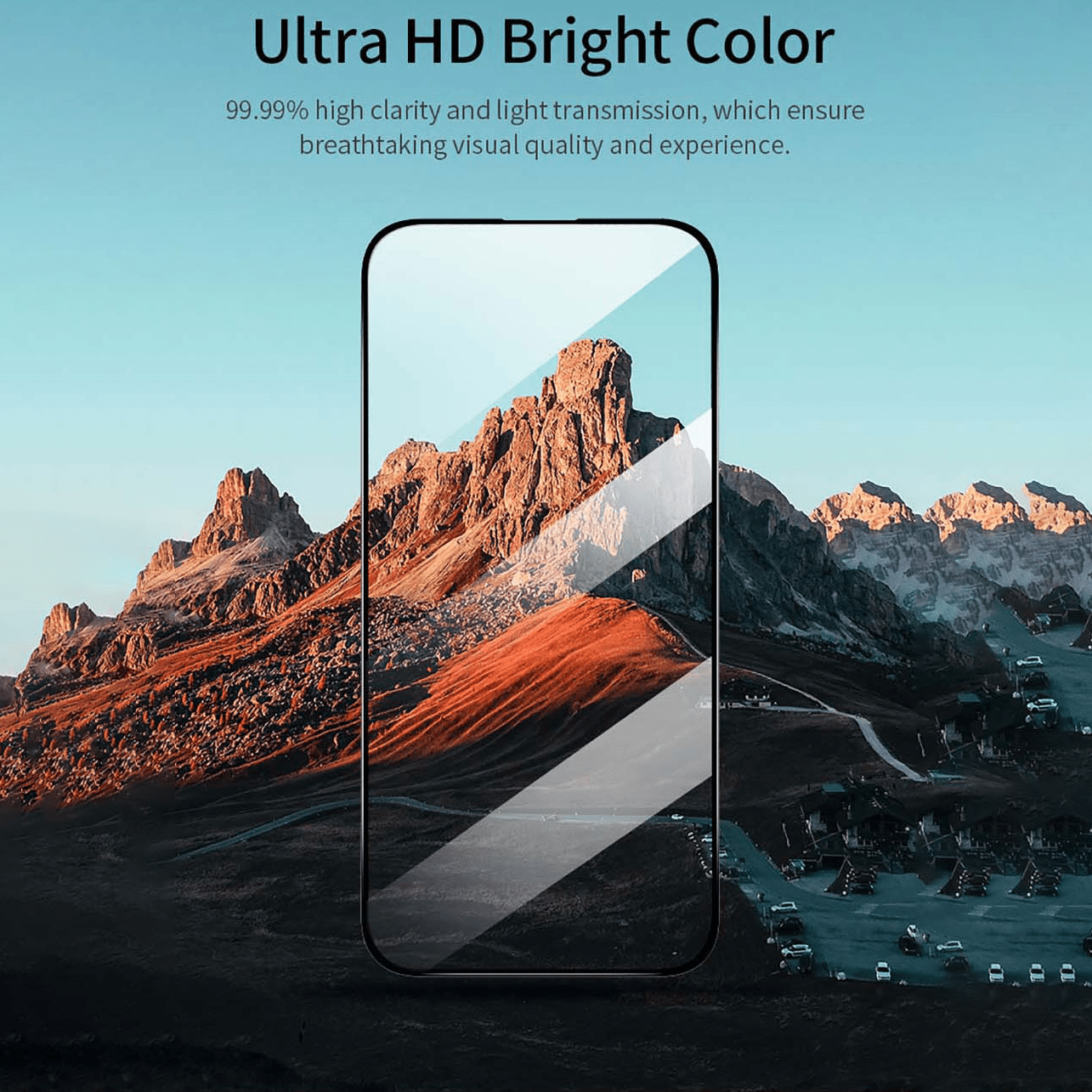 VOKAMO Antibacterial Screen Protector For iPhone 14 Pro Max/14 Plus/14/14 Pro Tempered Glass 9H 2.5D HD - VOKAMO