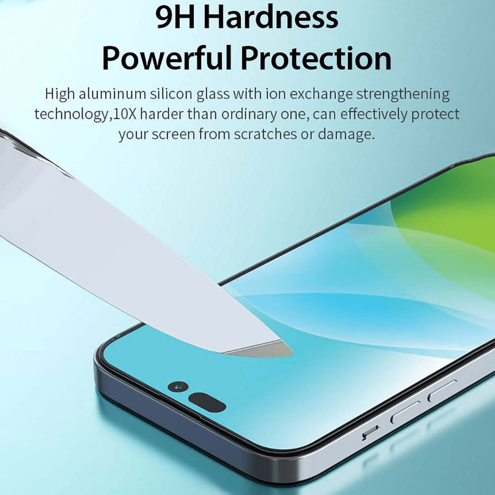 VOKAMO Antibacterial Screen Protector For iPhone 14 Pro Max/14 Plus/14/14 Pro Tempered Glass 9H 2.5D HD - VOKAMO