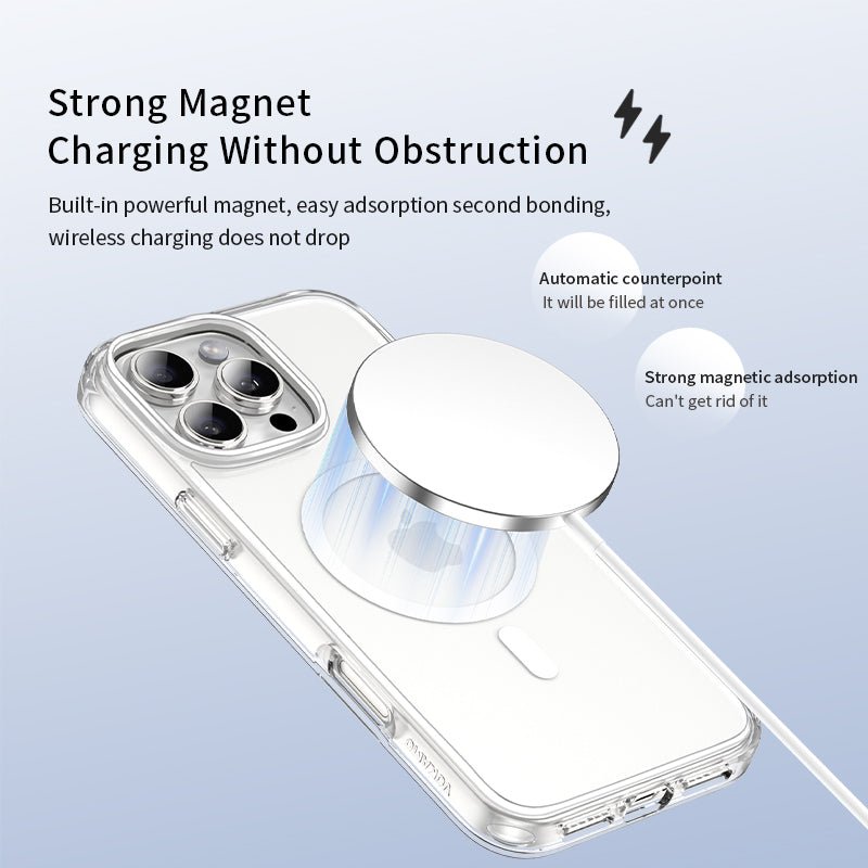 VOKAMO Apple iPhone 16 Pro Max Case MagSafe Compatible - Clear Glow in the Dark - VOKAMO