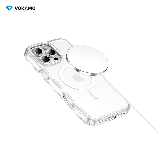 VOKAMO Apple iPhone 16 Pro Max Case MagSafe Compatible - Clear Glow in the Dark - VOKAMO