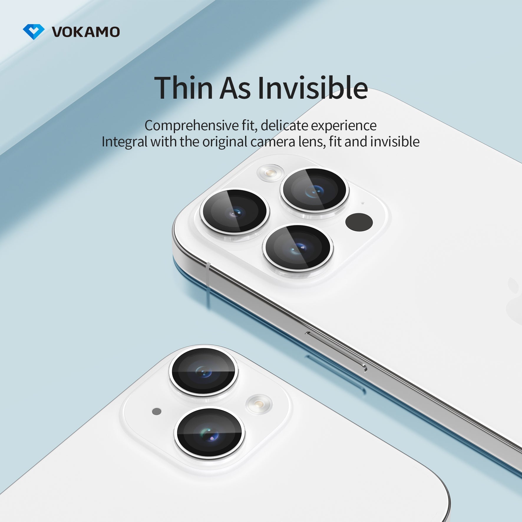 VOKAMO Clear AR Camera Lens Protector For iPhone 15 Pro Max 15 Pro iPhone 15 Plus iPhone 15 - VOKAMO