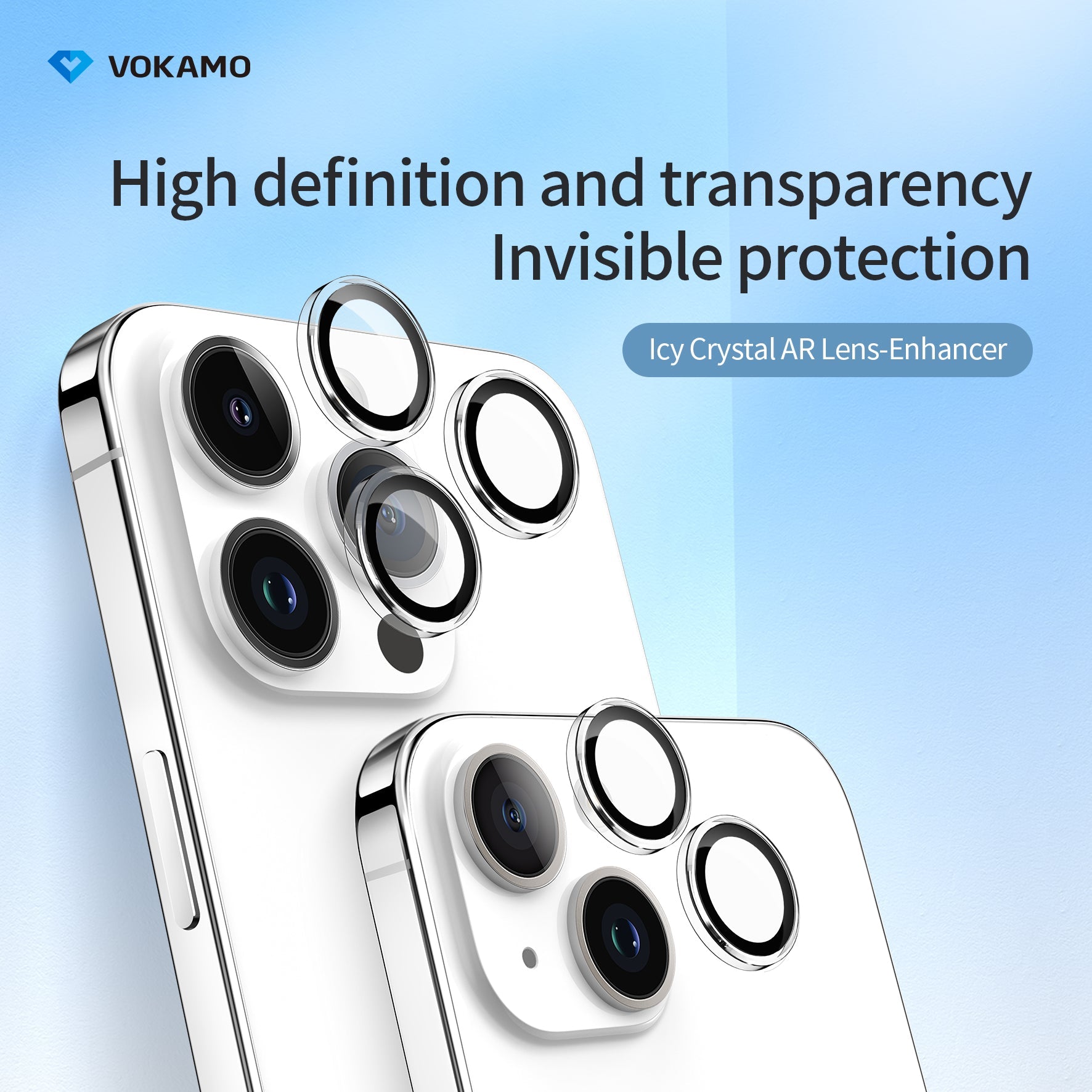 VOKAMO Clear AR Camera Lens Protector For iPhone 15 Pro Max 15 Pro iPhone 15 Plus iPhone 15 - VOKAMO