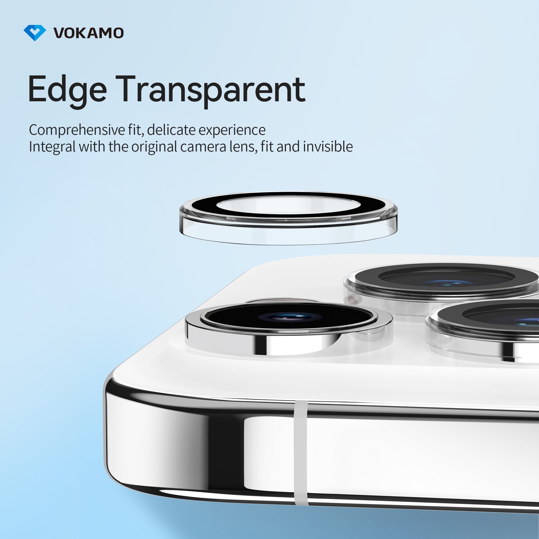 VOKAMO Clear AR Camera Lens Protector For iPhone 15 Pro Max 15 Pro iPhone 15 Plus iPhone 15 - VOKAMO