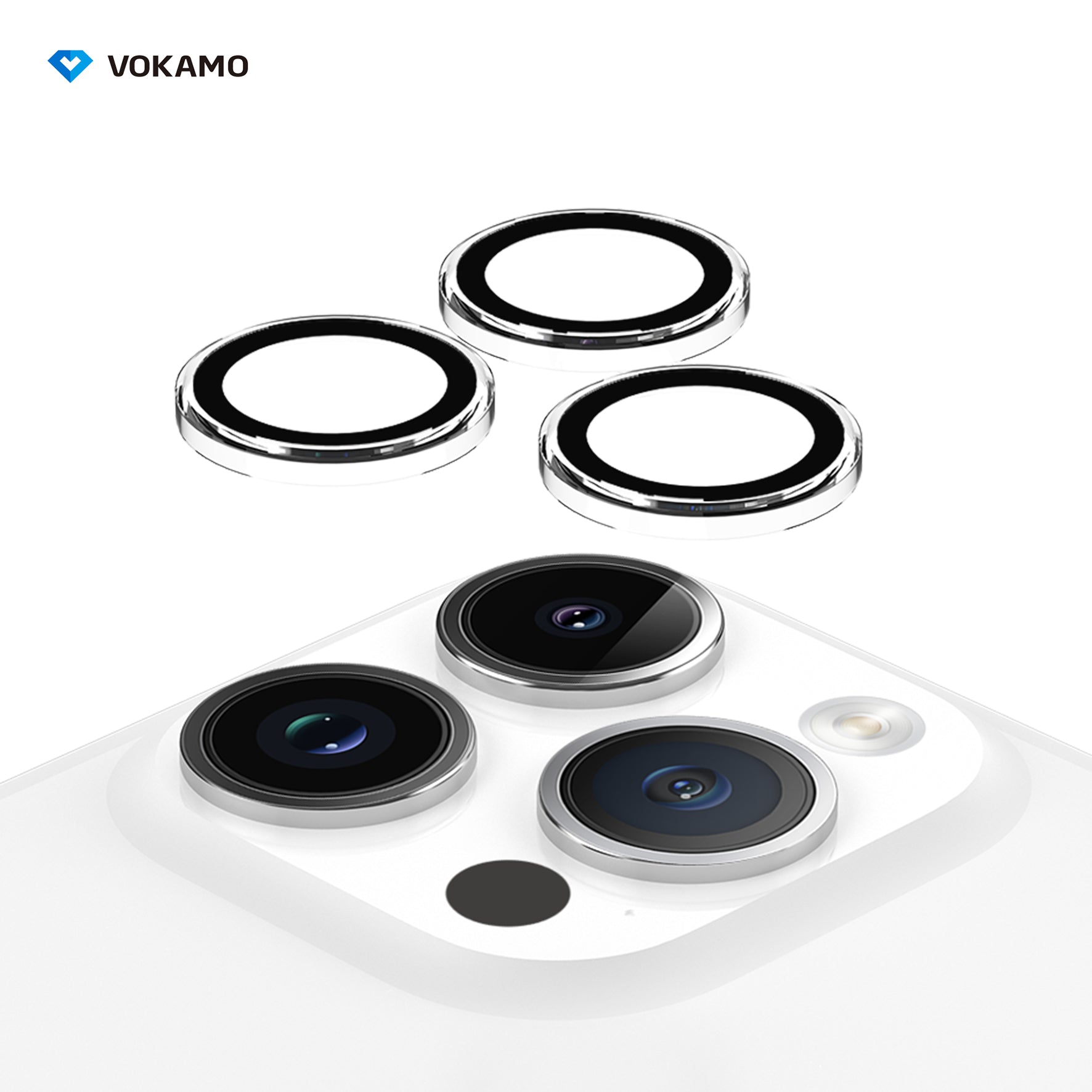VOKAMO Clear AR Camera Lens Protector For iPhone 15 Pro Max 15 Pro iPhone 15 Plus iPhone 15 - VOKAMO